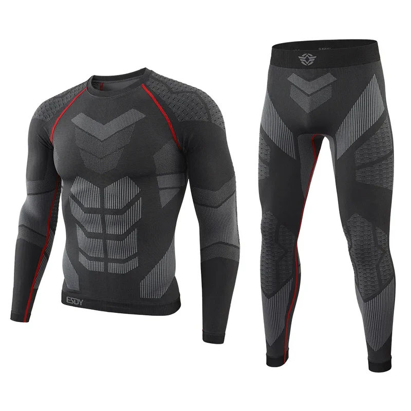 Nahtlose enge taktische Winter-Thermounterwäsche für Herren, Sportbekleidung, Funktion, atmungsaktiv, Training, Radfahren, Thermo, lange Unterhosen