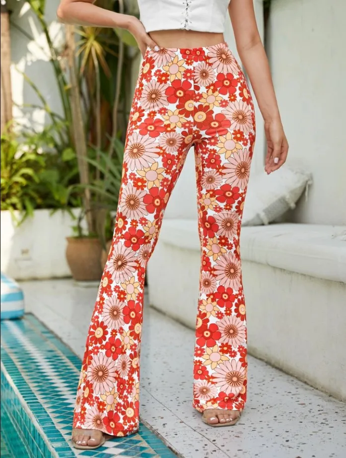 Pantaloni Yoga donna a gamba larga Leggins Svasati Sportivi Fitness Tuta Retro