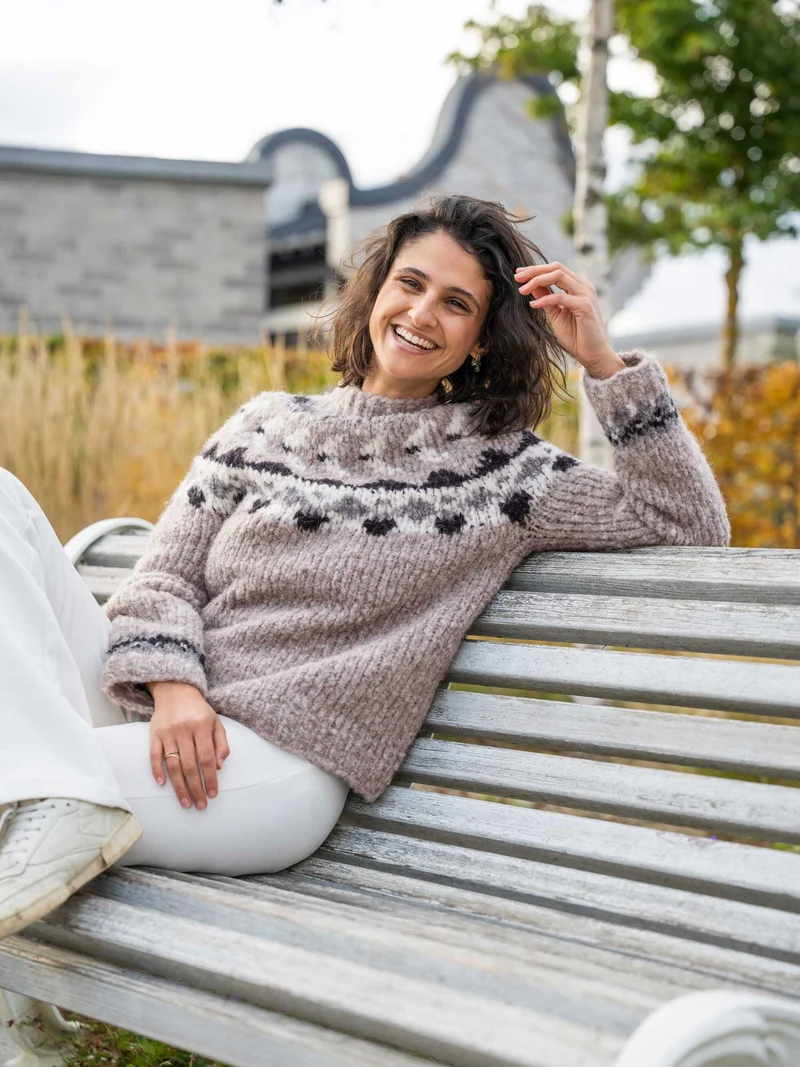 Anleitung Jacquard-Pulli Top Down