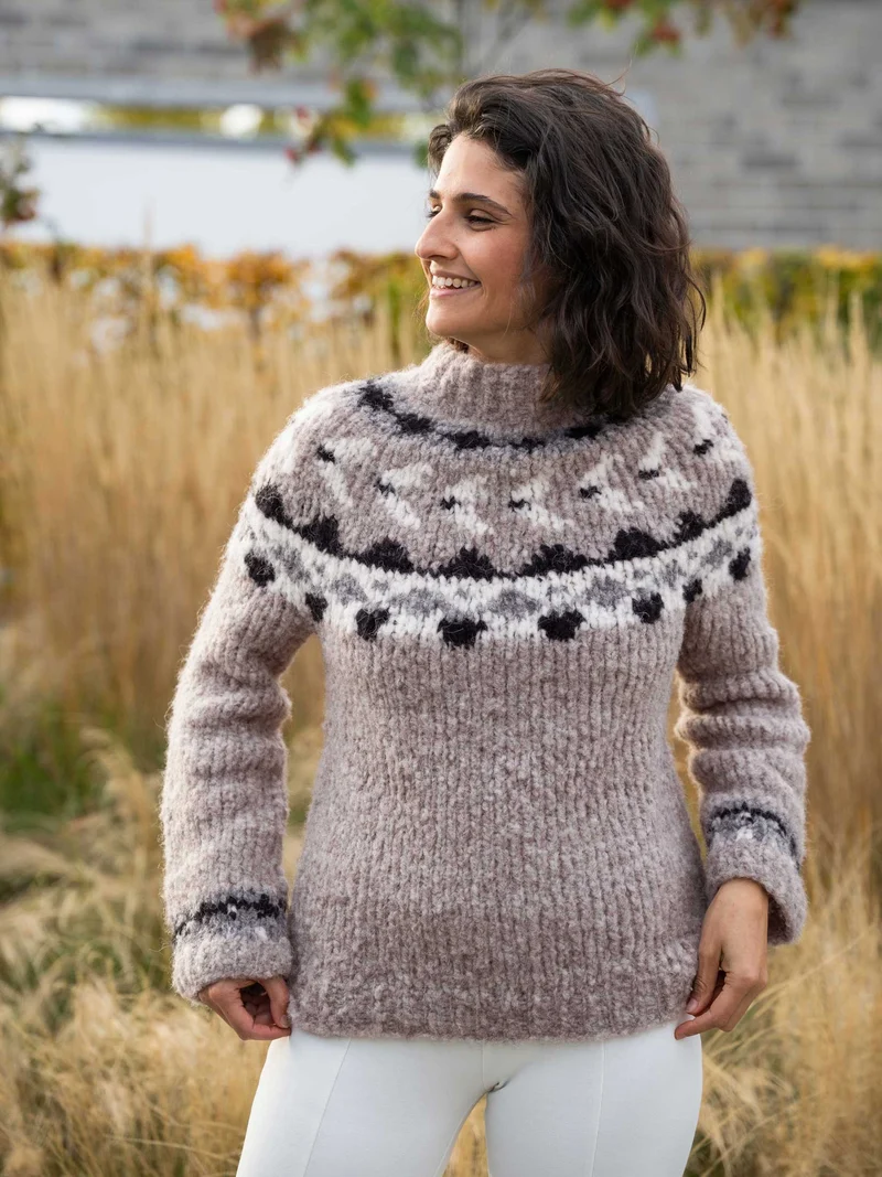 Anleitung Jacquard-Pulli Top Down