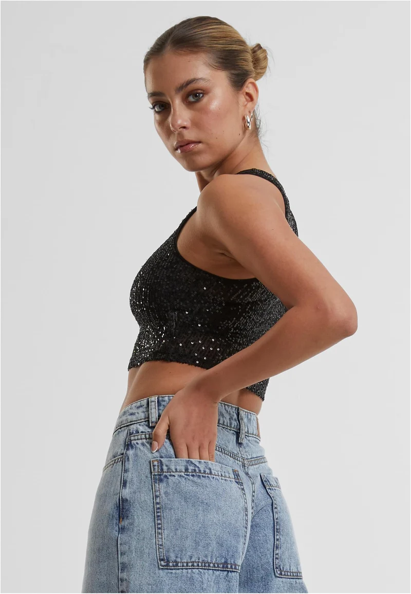 UC Sequins Cropped Top