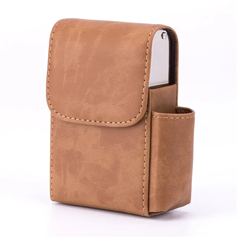 Zigarettenetui Etui 20 Zigaretten Dose Metall Box Mini Kunst Leder Gadgets