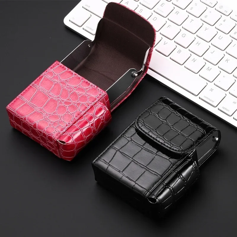Zigarettenetui Etui 20 Zigaretten Dose Metall Box Mini Kunst Leder Gadgets