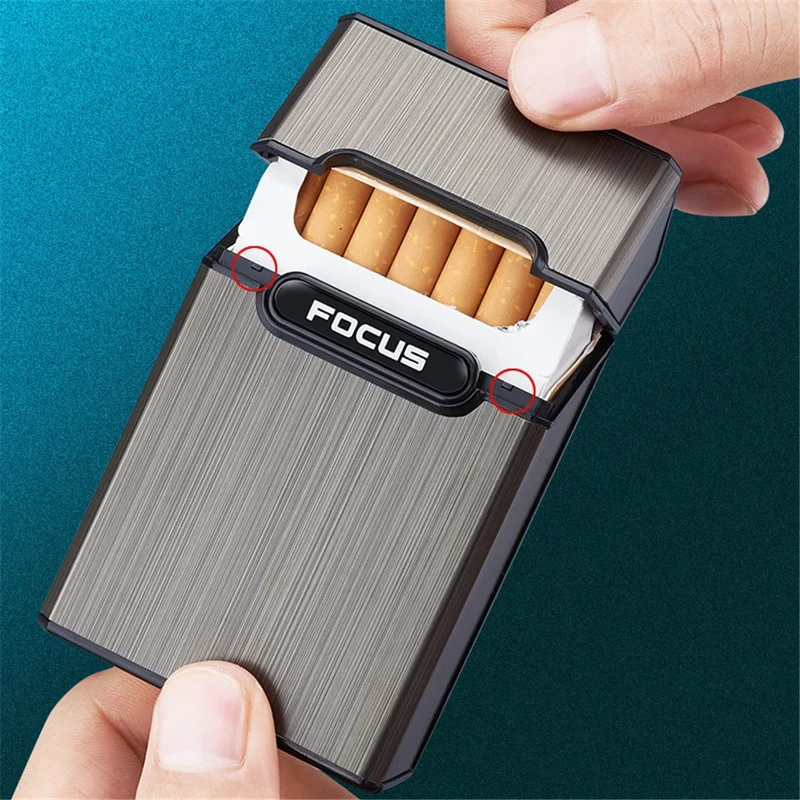 Zigarettenetui Etui 20 Zigaretten Dose Metall Box Mini Kunst Leder