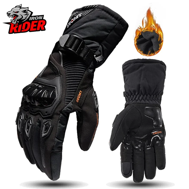Motorradhandschuhe mit Knöchelprotektor Herren Motorrad Handschuhe Touchscreen
