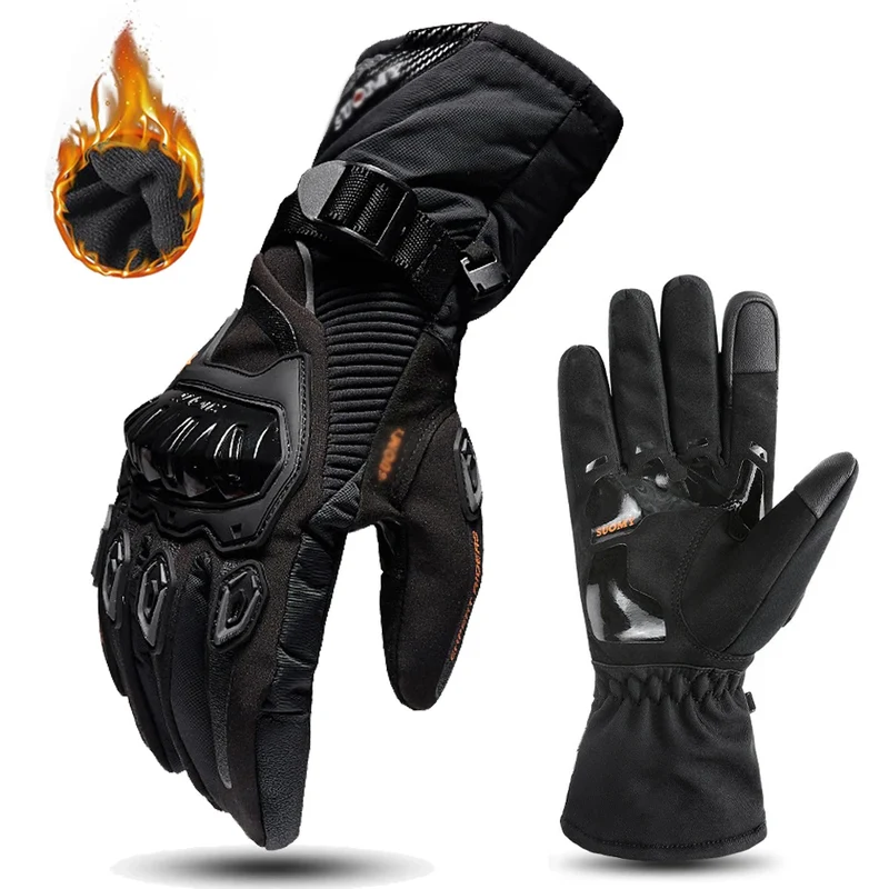 Motorradhandschuhe mit Knöchelprotektor Herren Motorrad Handschuhe Touchscreen