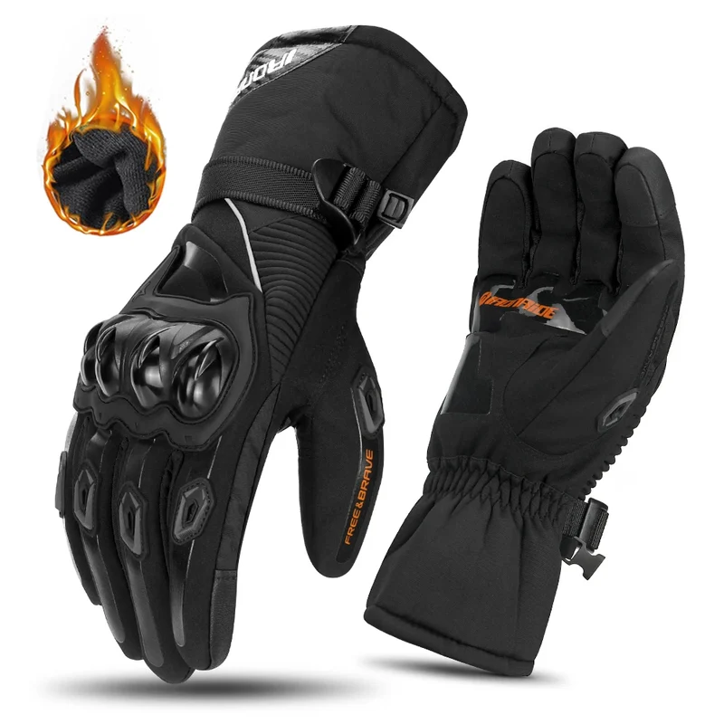 Motorradhandschuhe mit Knöchelprotektor Herren Motorrad Handschuhe Touchscreen