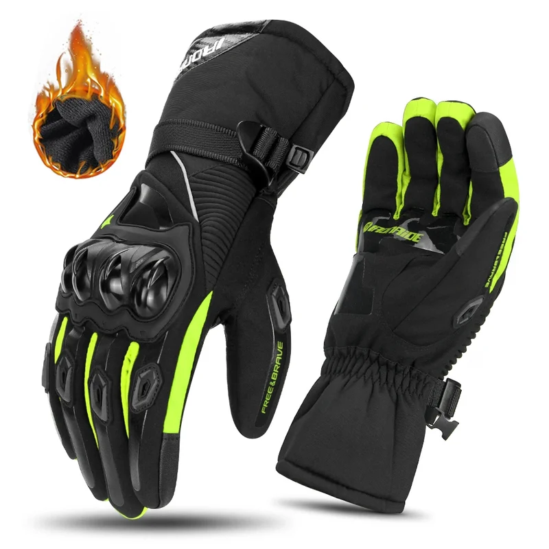 Motorradhandschuhe mit Knöchelprotektor Herren Motorrad Handschuhe Touchscreen