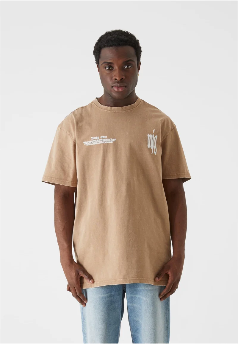 MJG Heavy Oversized Acid Washed Tee Inferno Butterfly