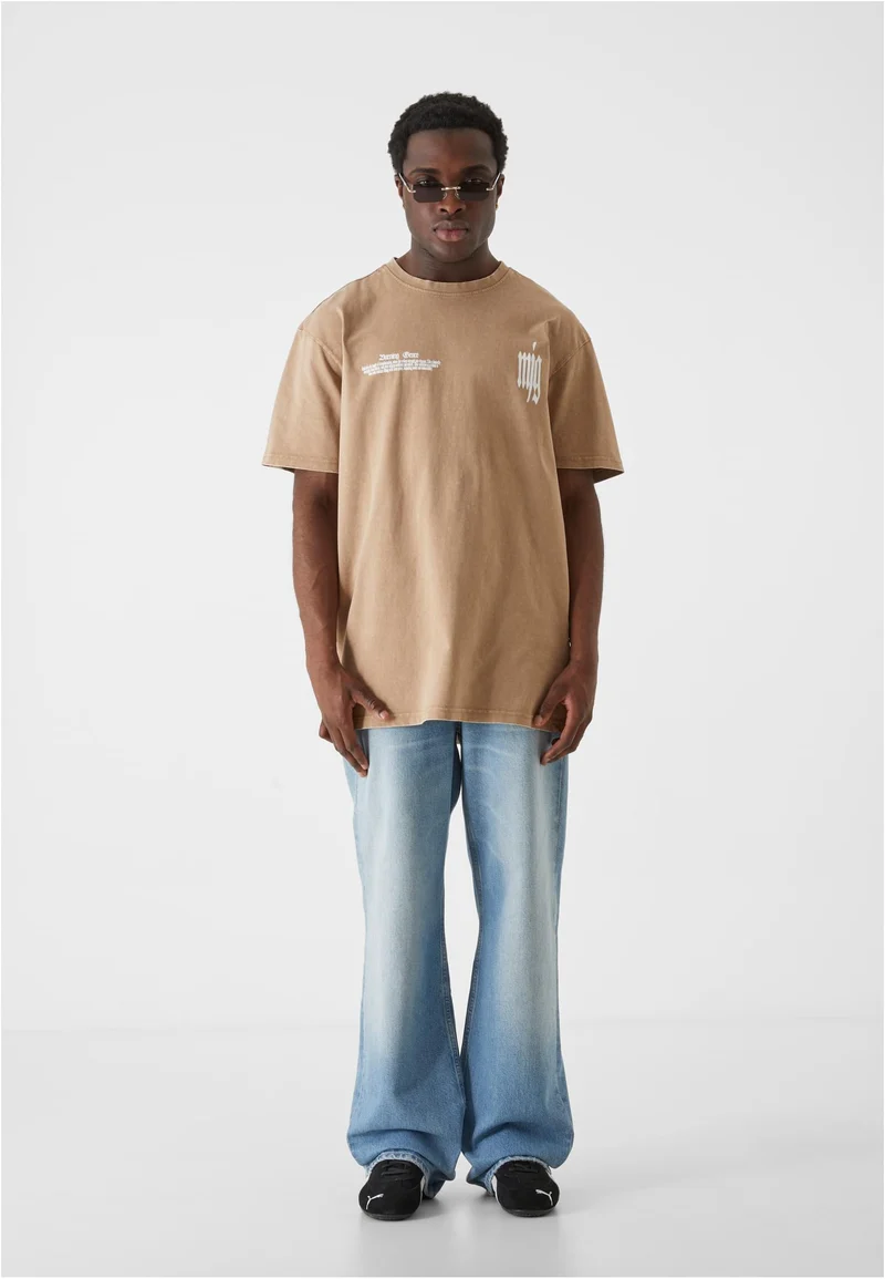 MJG Heavy Oversized Acid Washed Tee Inferno Butterfly