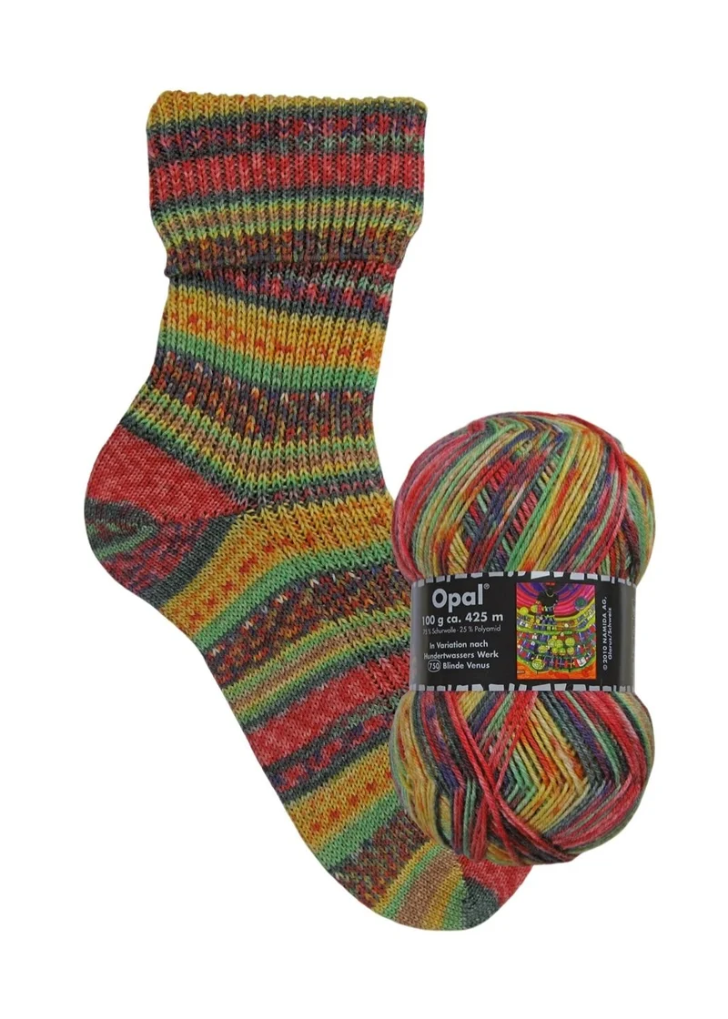 Opal Hundertwasser III | 4-fach Sockenwolle 100g | Farbe 3206