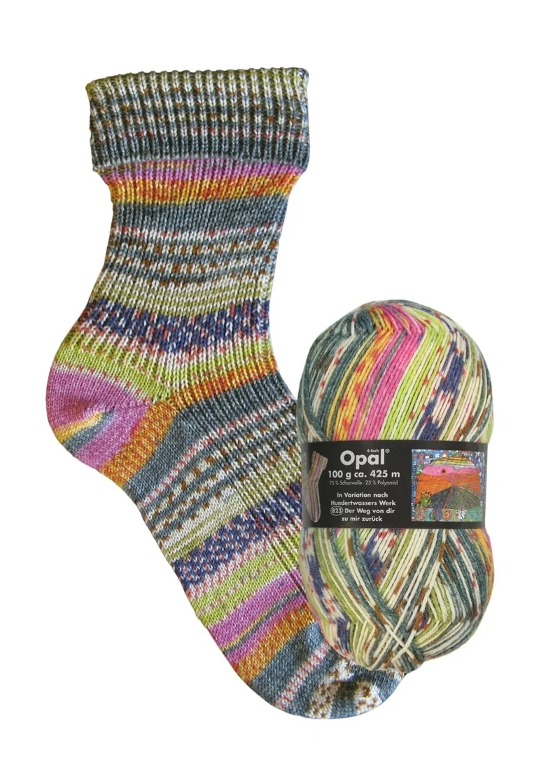 Opal Hundertwasser II | 4-fach Sockenwolle 100g | Farbe 2107