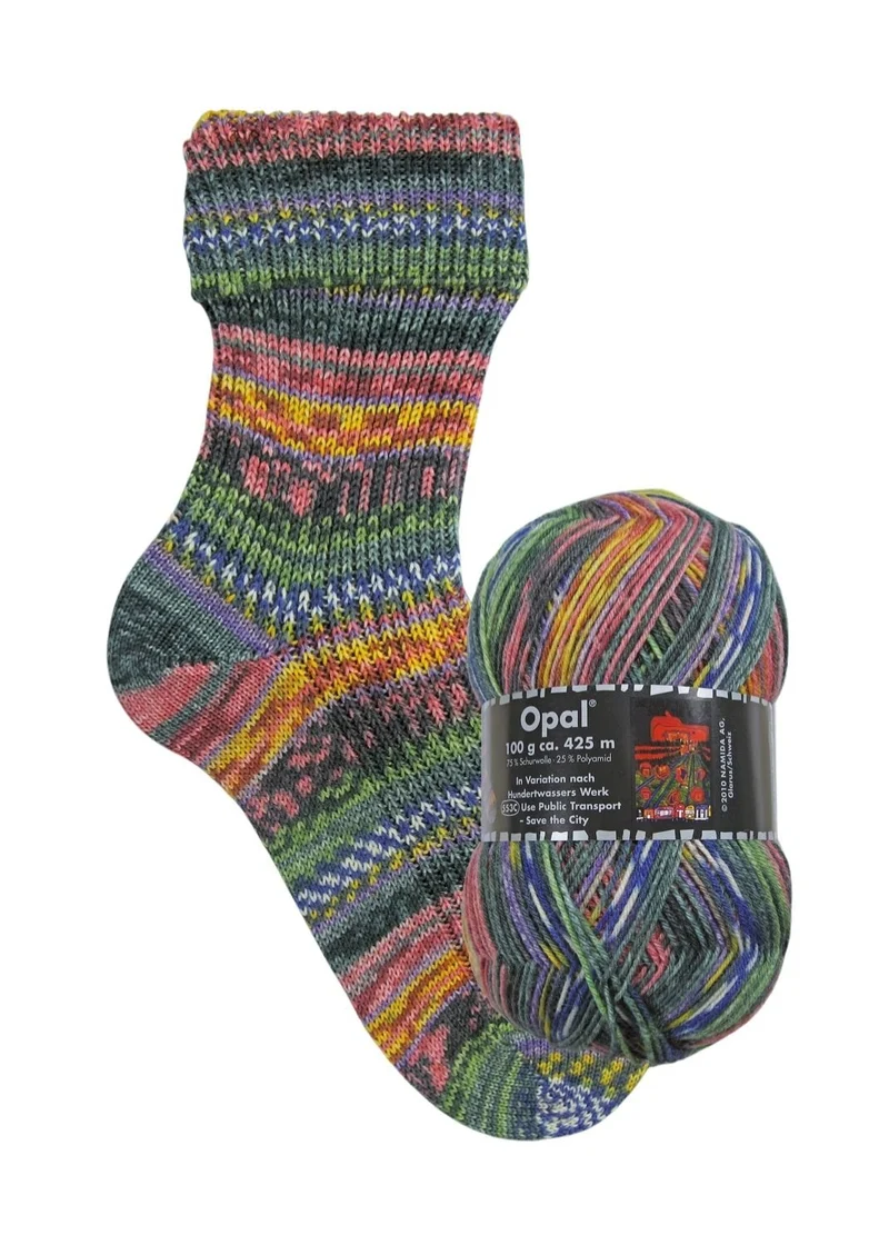 Opal Hundertwasser III | 4-fach Sockenwolle 100g | Farbe 3202