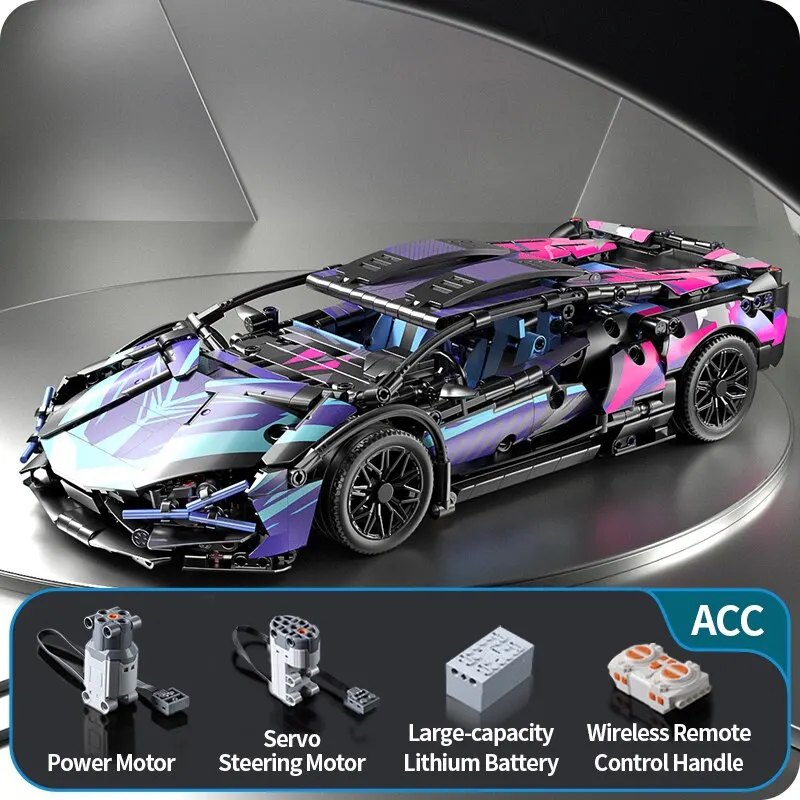 Technik Sportwagen Modell Puzzle 1280 Teile Spielzeug Auto Bausatz Kinder