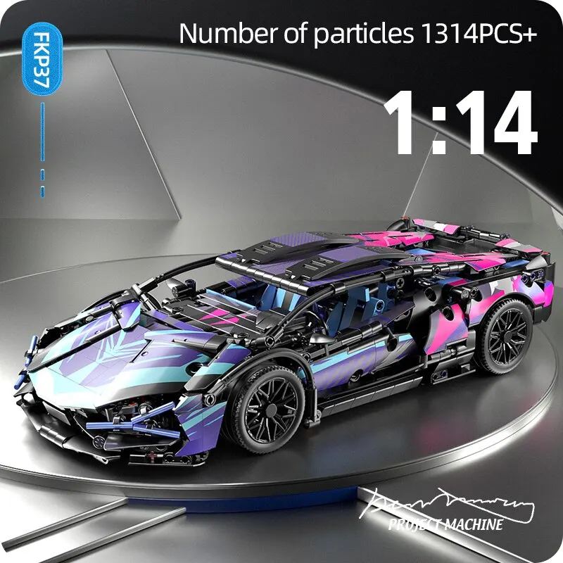 Technik Sportwagen Modell Puzzle 1280 Teile Spielzeug Auto Bausatz Kinder