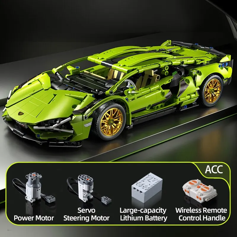 Technik Sportwagen Modell Puzzle 1280 Teile Spielzeug Auto Bausatz Kinder