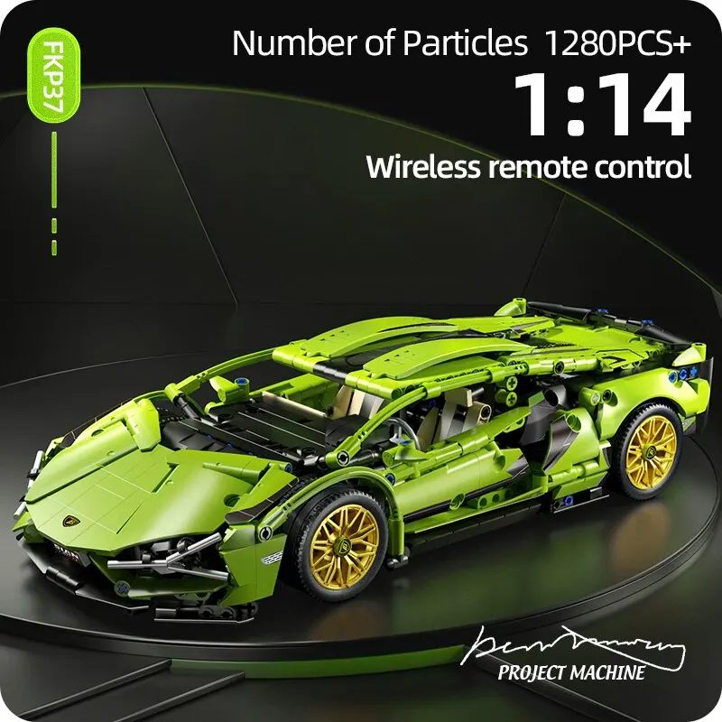 Technik Sportwagen Modell Puzzle 1280 Teile Spielzeug Auto Bausatz Kinder