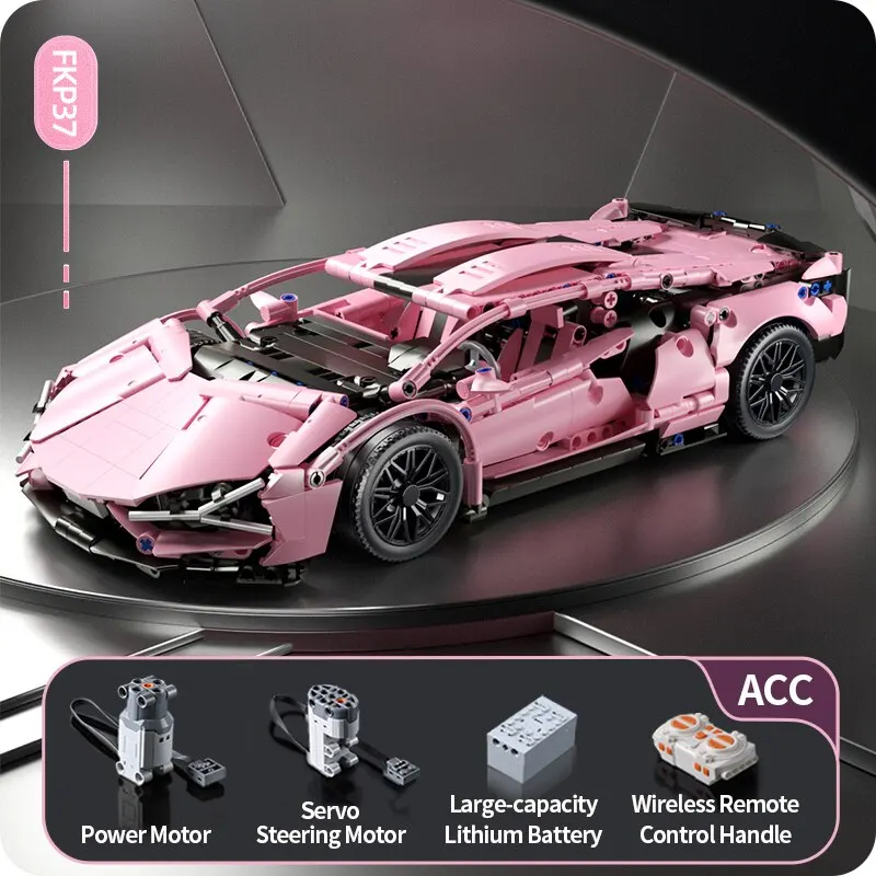 Technik Sportwagen Modell Puzzle 1280 Teile Spielzeug Auto Bausatz Kinder