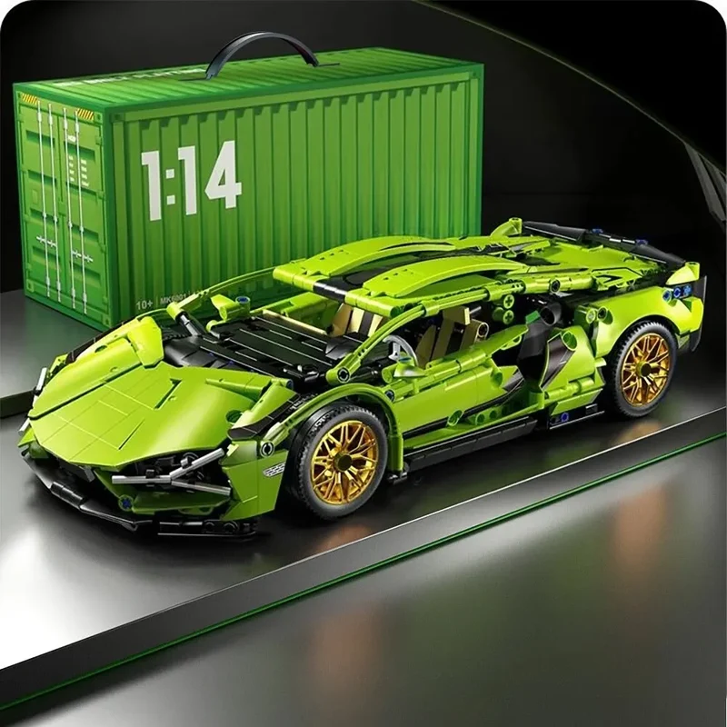 Technik Sportwagen Modell Puzzle 1280 Teile Spielzeug Auto Bausatz Kinder