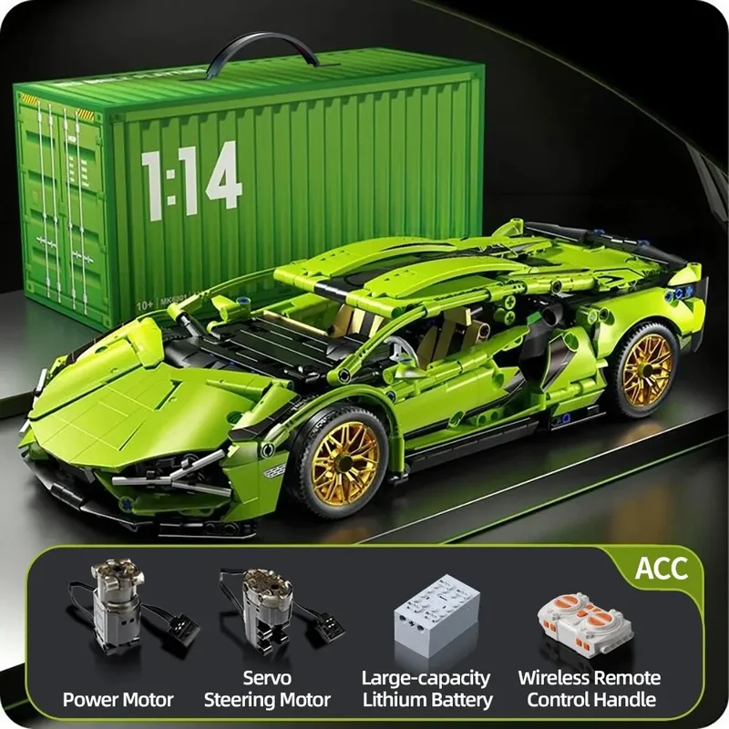 Technik Sportwagen Modell Puzzle 1280 Teile Spielzeug Auto Bausatz Kinder
