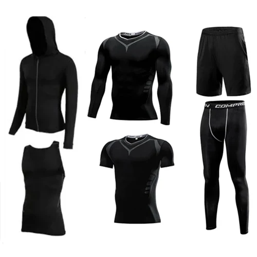 Trainingsanzug Kompressionshose Sporthose Kurzhose Shorts Laufshirts Sportshirt