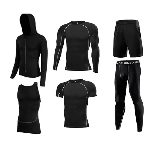 Trainingsanzug Kompressionshose Sporthose Kurzhose Shorts Laufshirts Sportshirt