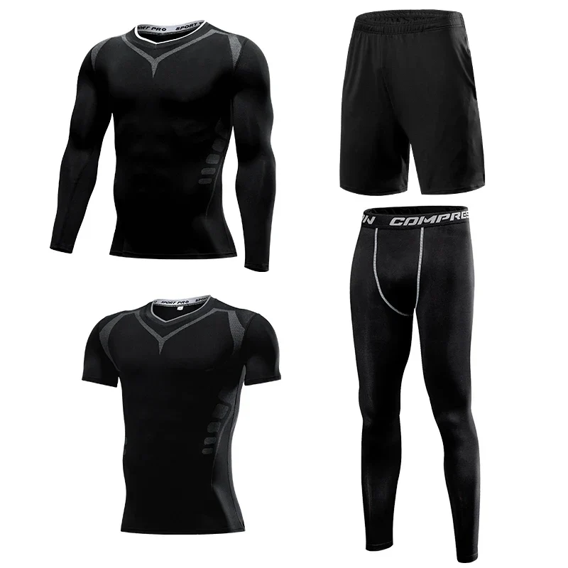 Trainingsanzug Kompressionshose Sporthose Kurzhose Shorts Laufshirts Sportshirt