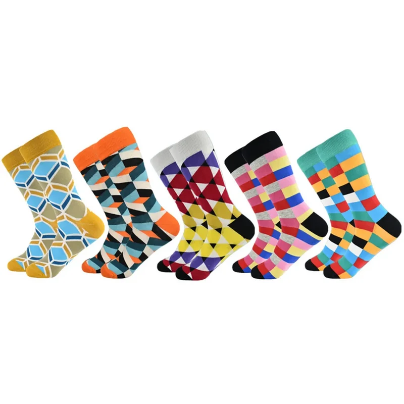 5 Paar Herren Fashion Socken Baumwolle Atmungsaktives Kurzsocken Größe 38-45