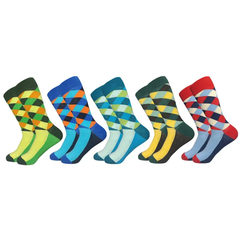 5 Paar Herren Fashion Socken Baumwolle Atmungsaktives Kurzsocken Größe 38-45