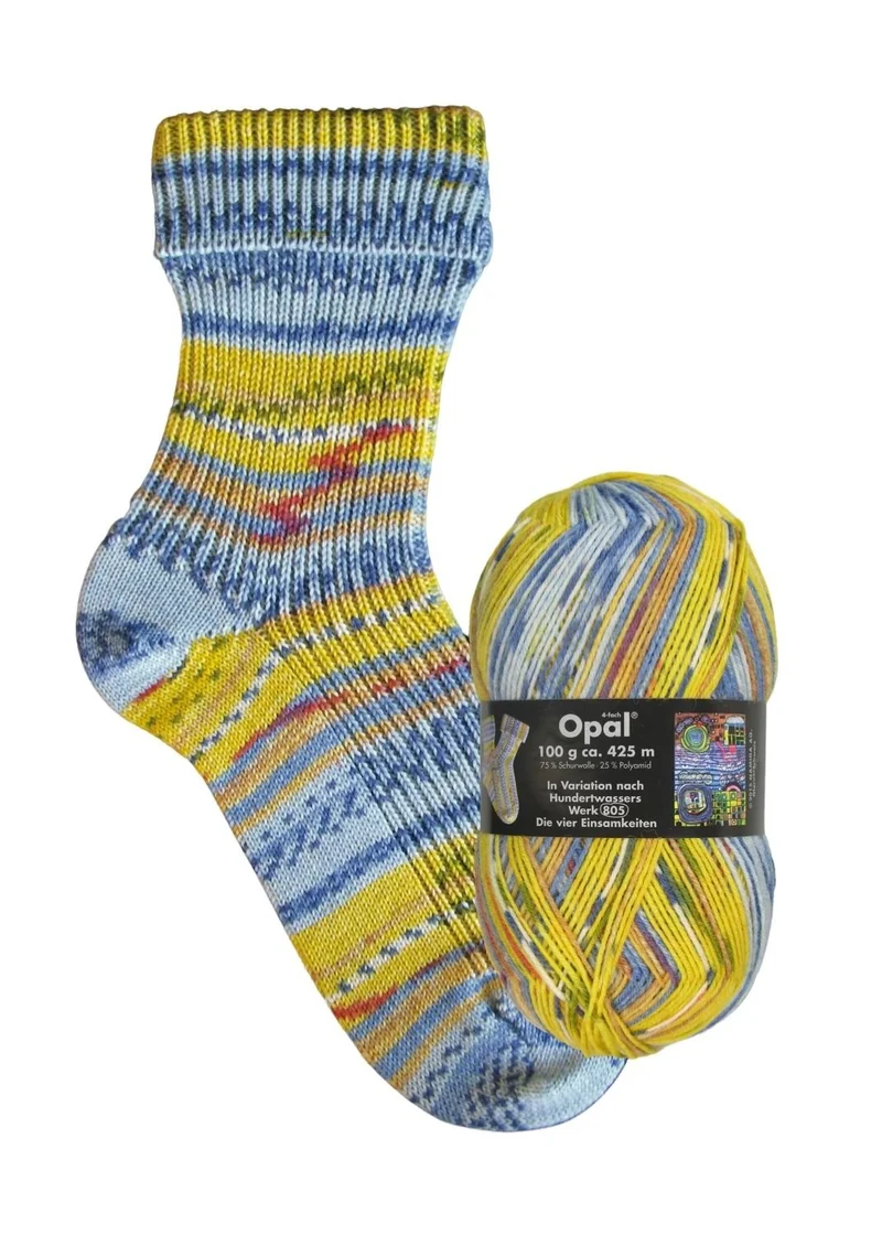 Opal Hundertwasser II | 4-fach Sockenwolle 100g | Farbe 2105