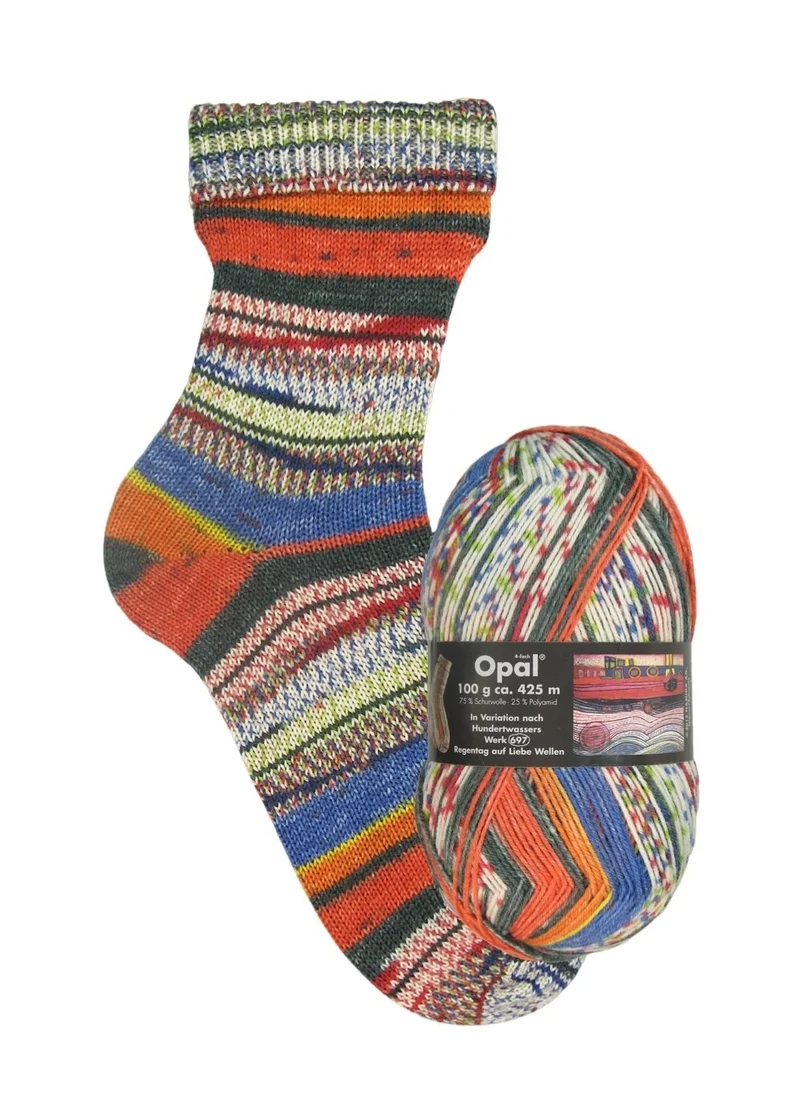 Opal Hundertwasser I | 4-fach Sockenwolle 100g | Farbe 1435