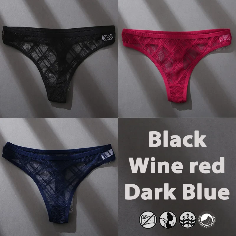 3Stk Frauen Tanga String Höschen Sexy Schlüpfer Slip Dessous Unterwäsche Panties