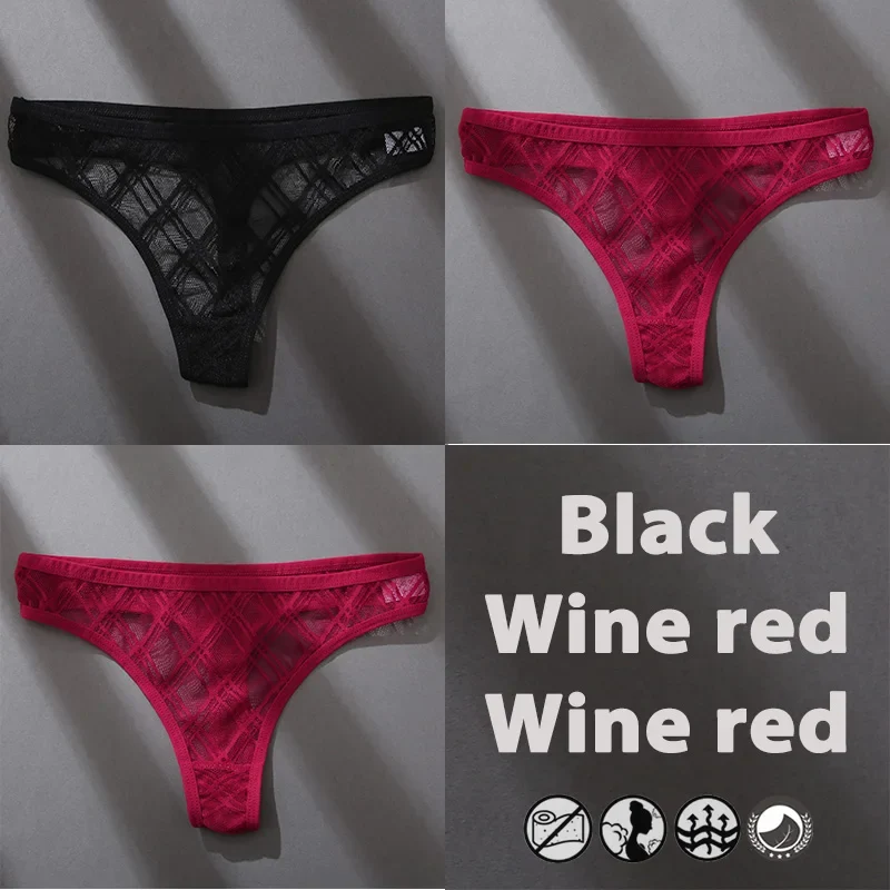 3Stk Frauen Tanga String Höschen Sexy Schlüpfer Slip Dessous Unterwäsche Panties