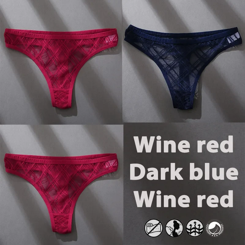 3Stk Frauen Tanga String Höschen Sexy Schlüpfer Slip Dessous Unterwäsche Panties