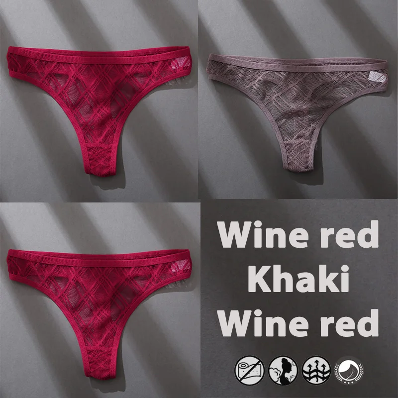 3Stk Frauen Tanga String Höschen Sexy Schlüpfer Slip Dessous Unterwäsche Panties