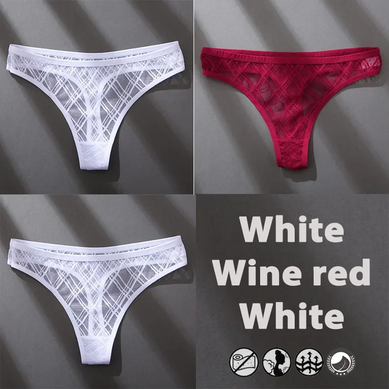 3Stk Frauen Tanga String Höschen Sexy Schlüpfer Slip Dessous Unterwäsche Panties
