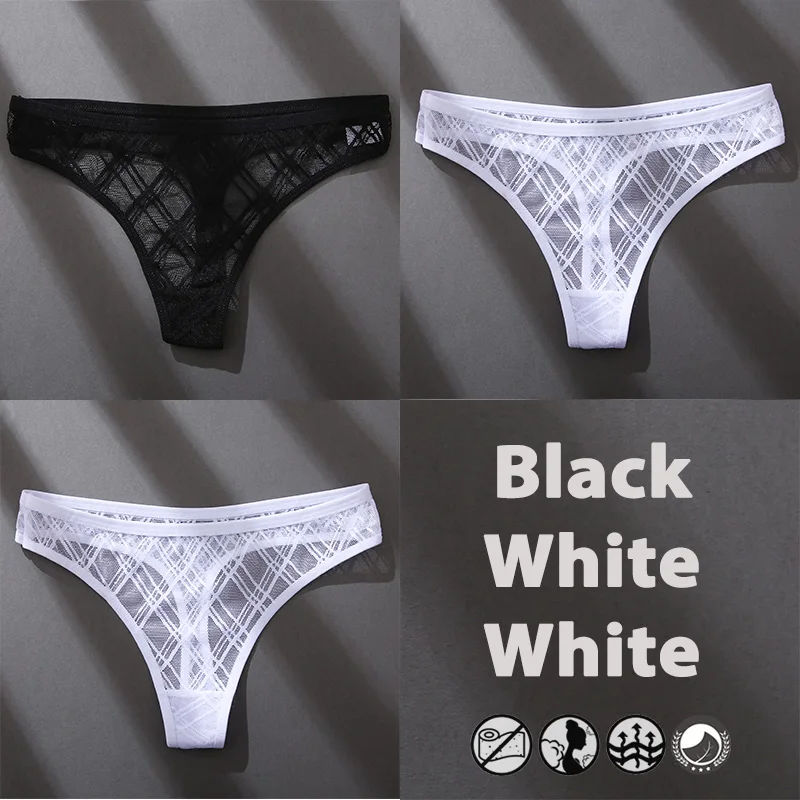 3Stk Frauen Tanga String Höschen Sexy Schlüpfer Slip Dessous Unterwäsche Panties