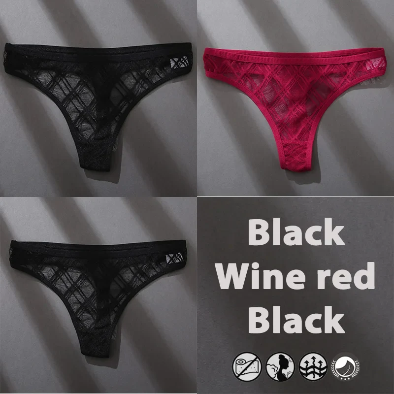 3Stk Frauen Tanga String Höschen Sexy Schlüpfer Slip Dessous Unterwäsche Panties