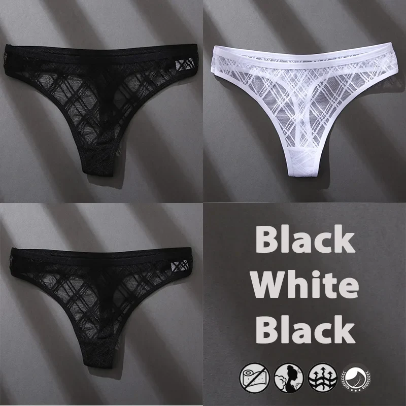 3Stk Frauen Tanga String Höschen Sexy Schlüpfer Slip Dessous Unterwäsche Panties