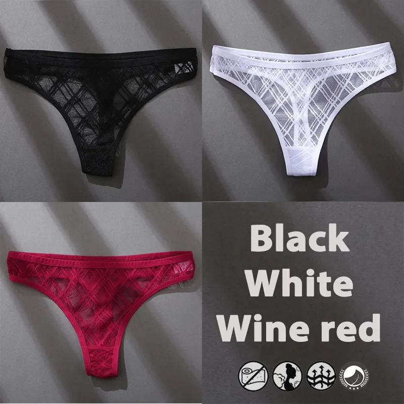 3Stk Frauen Tanga String Höschen Sexy Schlüpfer Slip Dessous Unterwäsche Panties