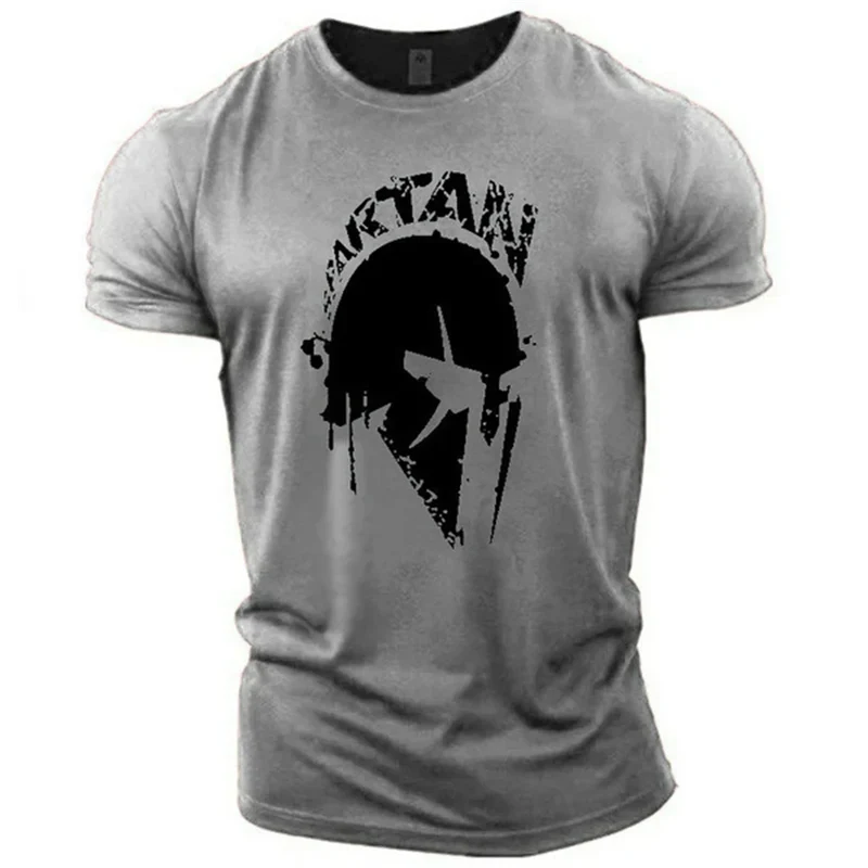 GYM Shirt Sport T-Shirt Herren Fitness Sportswear Streetwear Sparta Helm Top