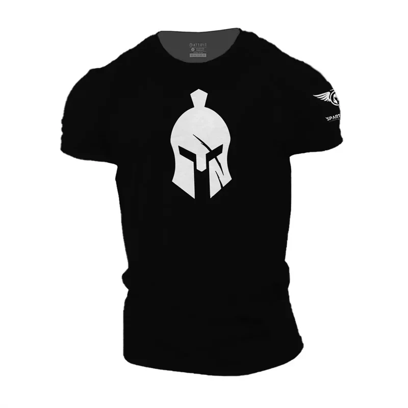 GYM Shirt Sport T-Shirt Herren Fitness Sportswear Streetwear Sparta Helm Top
