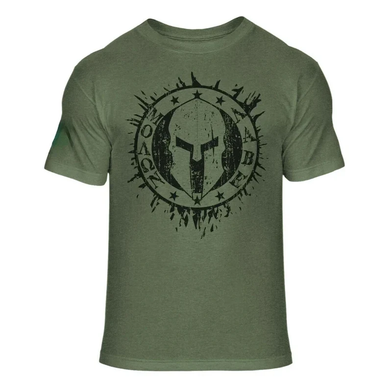 GYM Shirt Sport T-Shirt Herren Fitness Sportswear Streetwear Sparta Helm Top