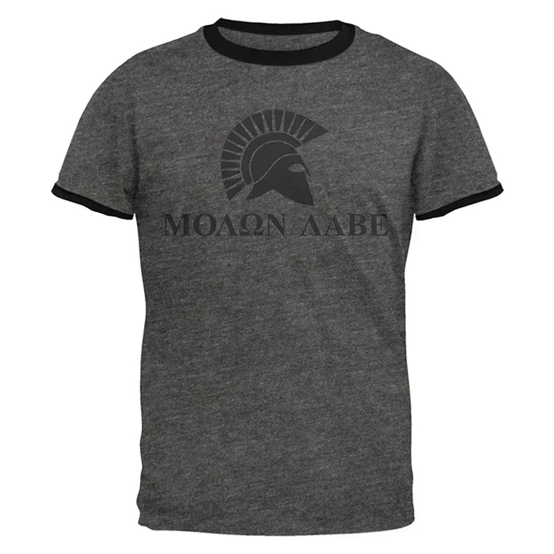 GYM Shirt Sport T-Shirt Herren Fitness Sportswear Streetwear Sparta Helm Top