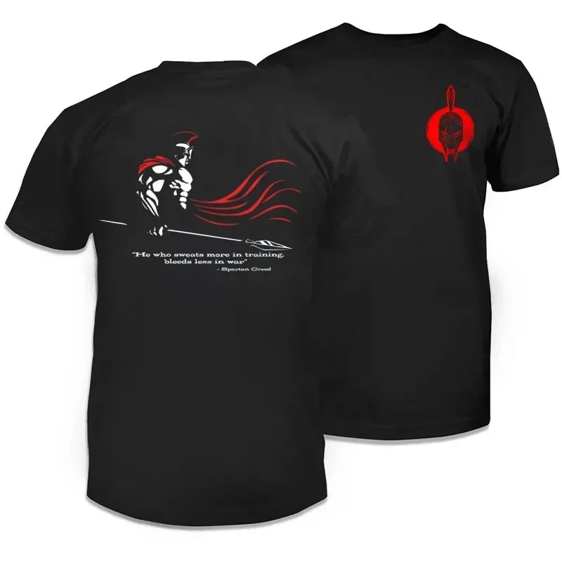 GYM Shirt Sport T-Shirt Herren Fitness Sportswear Streetwear Sparta Helm Top