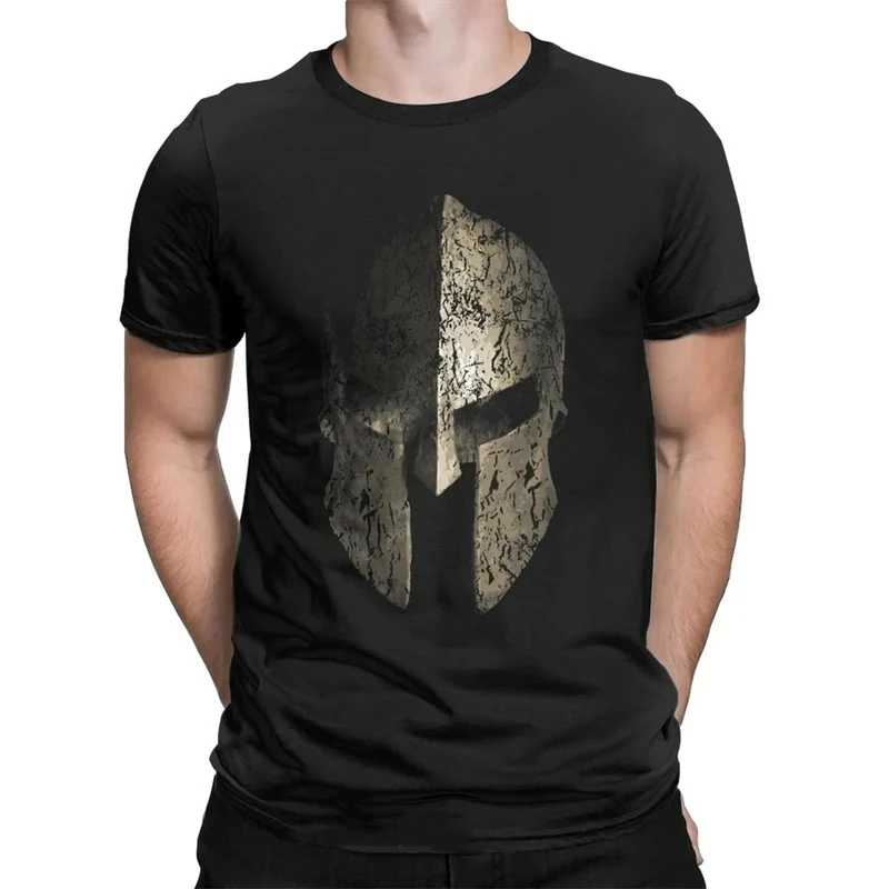 GYM Shirt Sport T-Shirt Herren Fitness Sportswear Streetwear Sparta Helm Top