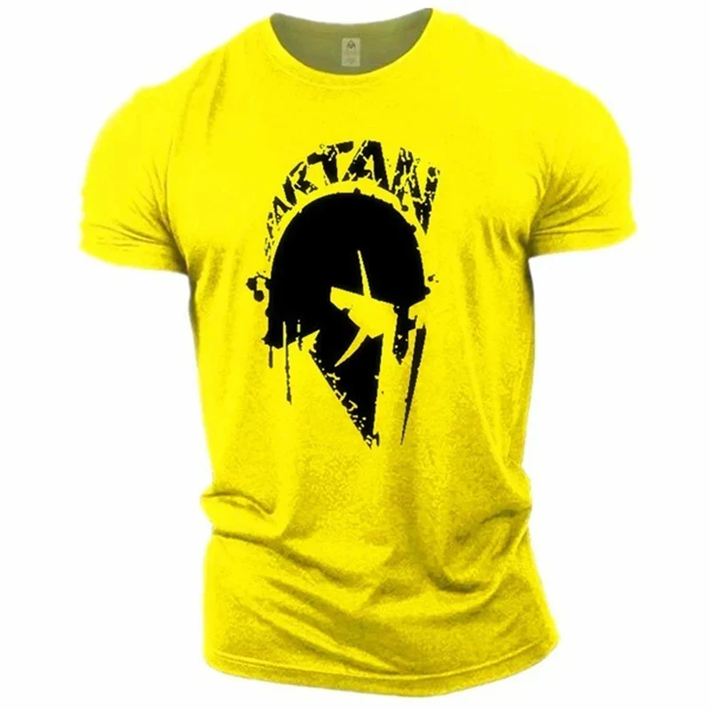 GYM Shirt Sport T-Shirt Herren Fitness Sportswear Streetwear Sparta Helm Top
