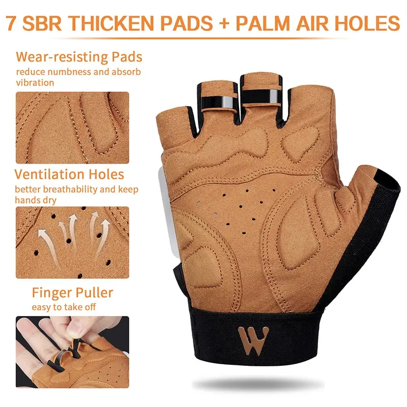 Fahrradhandschuhe Fahrrad Halbfinger Handschuhe Sport Fitness Gym Damen Herren