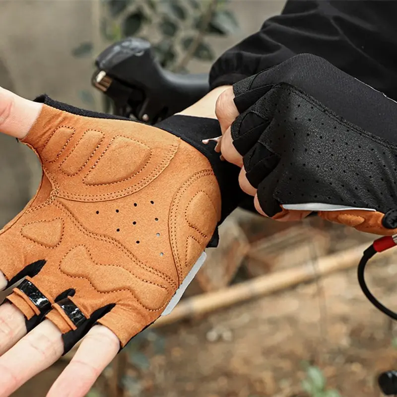 Fahrradhandschuhe Fahrrad Halbfinger Handschuhe Sport Fitness Gym Damen Herren