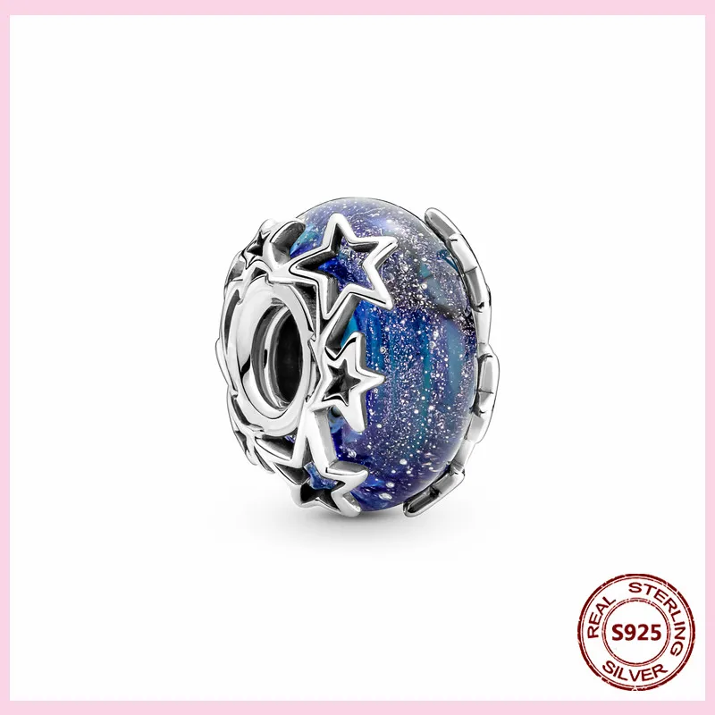 Charms Anhänger 925er Sterling Silber Armband Muranoglasperlen Damen Glas Beads